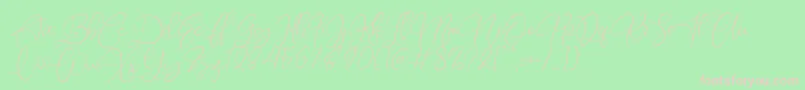 Rottrydam Wargna Personal Use Font – Pink Fonts on Green Background