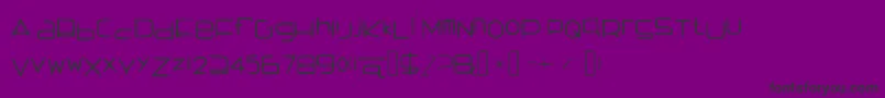 Rotund-Schriftart – Schwarze Schriften auf violettem Hintergrund