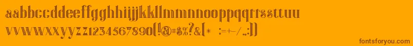 GatsbyInline Font – Brown Fonts on Orange Background