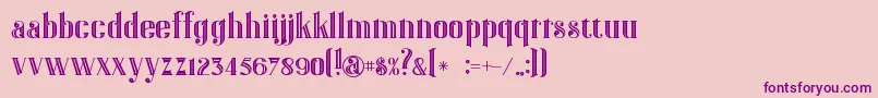 GatsbyInline Font – Purple Fonts on Pink Background