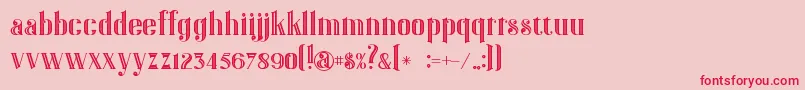 GatsbyInline Font – Red Fonts on Pink Background