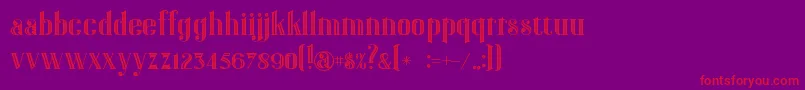 GatsbyInline Font – Red Fonts on Purple Background