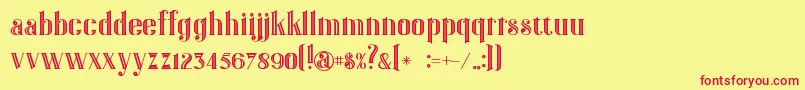 GatsbyInline Font – Red Fonts on Yellow Background