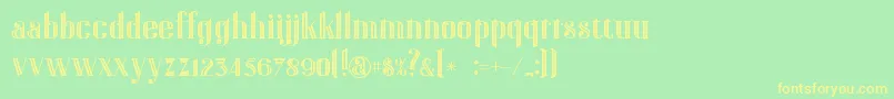 GatsbyInline Font – Yellow Fonts on Green Background