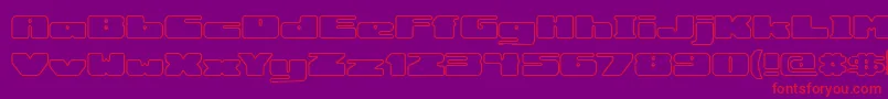 rotundo Font – Red Fonts on Purple Background