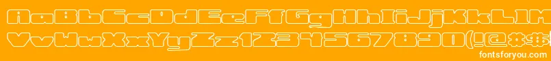 rotundo-Schriftart – Weiße Schriften auf orangefarbenem Hintergrund