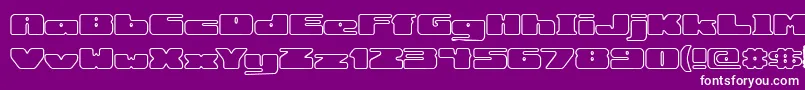 rotundo-Schriftart – Weiße Schriften auf violettem Hintergrund