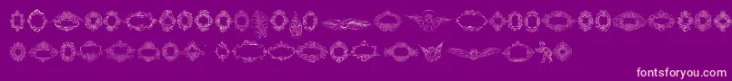 fuente Rough Calligraphic Frames – Fuentes Rosadas Sobre Fondo Morado