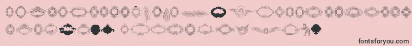 fuente Rough Calligraphic Frames – Fuentes Negras Sobre Fondo Rosa