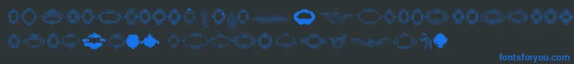 fuente Rough Calligraphic Frames – Fuentes Azules Sobre Fondo Negro