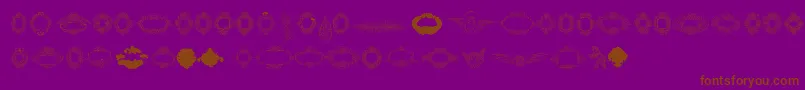 Шрифт Rough Calligraphic Frames – коричневые шрифты на фиолетовом фоне