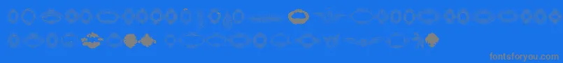 Police Rough Calligraphic Frames – polices grises sur fond bleu