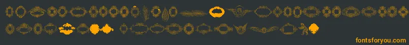 Police Rough Calligraphic Frames – polices orange sur fond noir