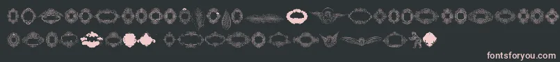 fuente Rough Calligraphic Frames – Fuentes Rosadas Sobre Fondo Negro
