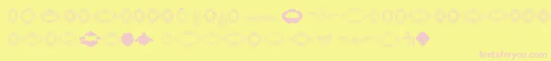 Шрифт Rough Calligraphic Frames – розовые шрифты на жёлтом фоне