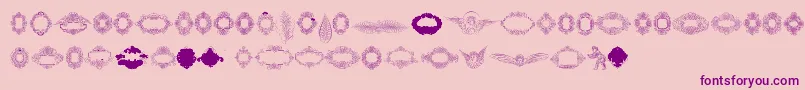 fuente Rough Calligraphic Frames – Fuentes Moradas Sobre Fondo Rosa