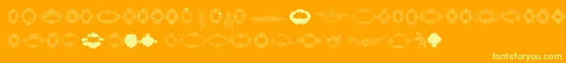 fuente Rough Calligraphic Frames – Fuentes Amarillas Sobre Fondo Naranja