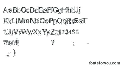 Rough linen font – distorted Fonts