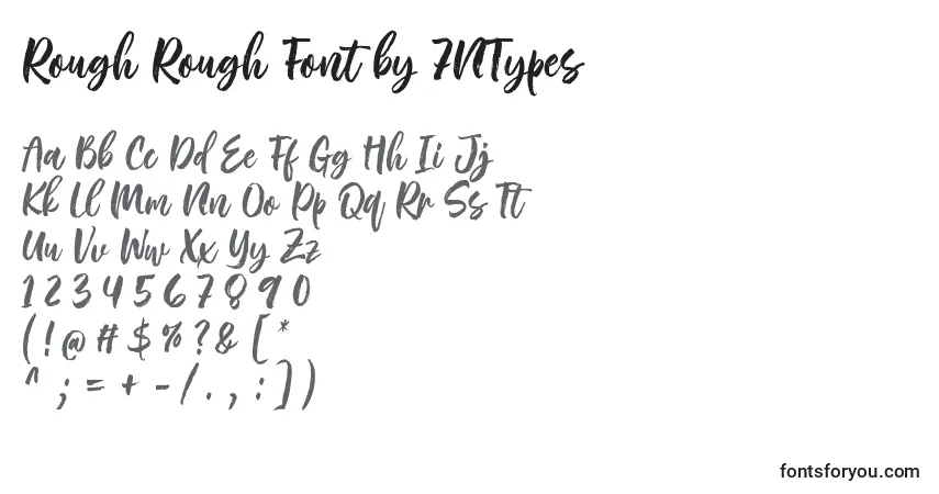 Schriftart Rough Rough Font by 7NTypes – Alphabet, Zahlen, spezielle Symbole