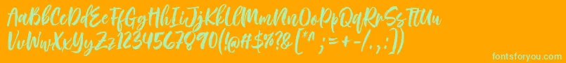 Rough Rough Font by 7NTypes Font – Green Fonts on Orange Background