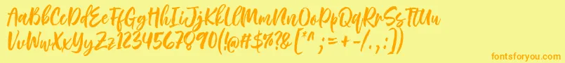 fuente Rough Rough Font by 7NTypes – Fuentes Naranjas Sobre Fondo Amarillo