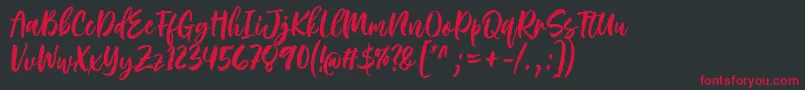 Шрифт Rough Rough Font by 7NTypes – красные шрифты на чёрном фоне