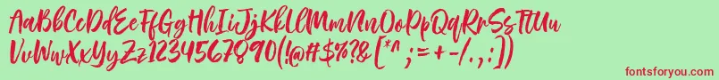 Rough Rough Font by 7NTypes Font – Red Fonts on Green Background