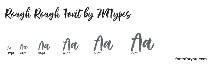 Größen der Schriftart Rough Rough Font by 7NTypes