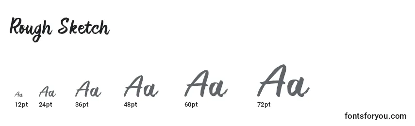 Rough Sketch Font Sizes