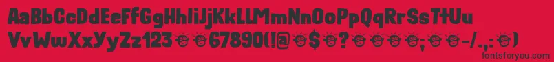 Rough Therapy DEMO Font – Black Fonts on Red Background