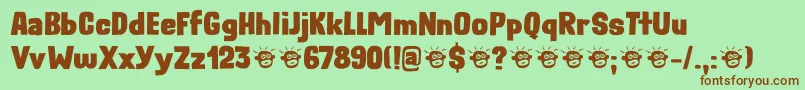 Rough Therapy DEMO Font – Brown Fonts on Green Background