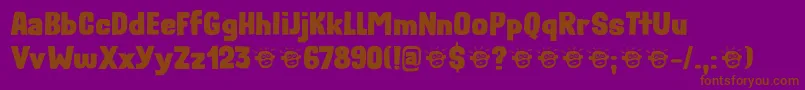 Rough Therapy DEMO Font – Brown Fonts on Purple Background