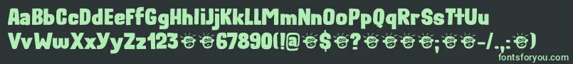 Rough Therapy DEMO Font – Green Fonts on Black Background