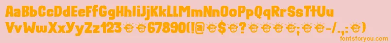Rough Therapy DEMO Font – Orange Fonts on Pink Background