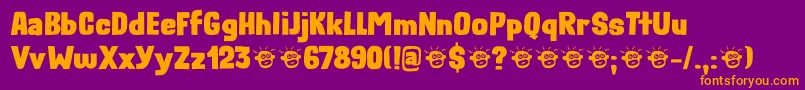 Rough Therapy DEMO Font – Orange Fonts on Purple Background