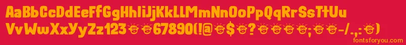 Rough Therapy DEMO Font – Orange Fonts on Red Background