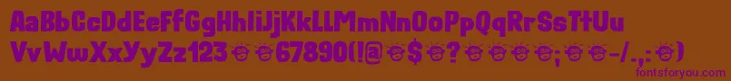 Rough Therapy DEMO Font – Purple Fonts on Brown Background