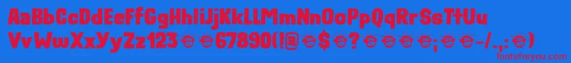 Rough Therapy DEMO Font – Red Fonts on Blue Background
