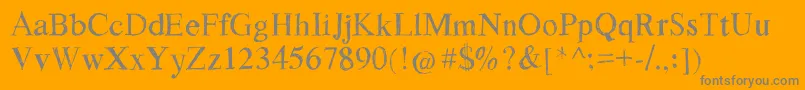 RoughDraught-Schriftart – Graue Schriften auf orangefarbenem Hintergrund