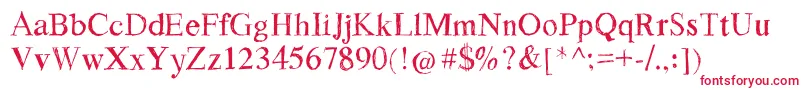 RoughDraught Font – Red Fonts on White Background