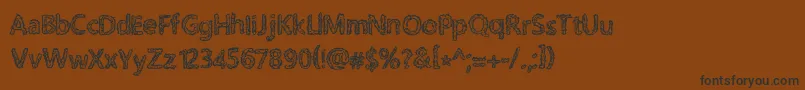 RoughPathフォントについての詳細 フォントRoughPath – 黒い文字が茶色の背景にあります