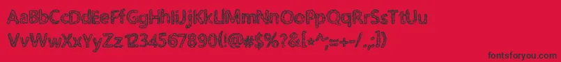 RoughPath Font – Black Fonts on Red Background