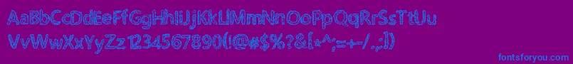 RoughPath Font – Blue Fonts on Purple Background