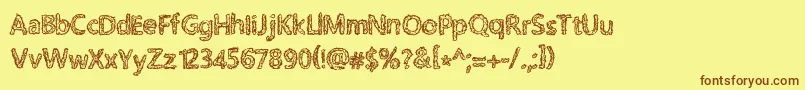 Подробнее о шрифте RoughPath Шрифт RoughPath – коричневые шрифты на жёлтом фоне