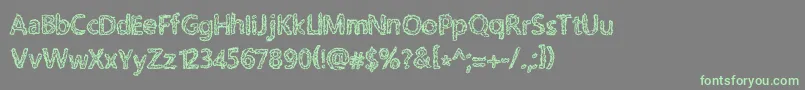Шрифт RoughPath – зелёные шрифты на сером фоне