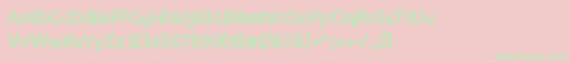 RoughPath Font – Green Fonts on Pink Background