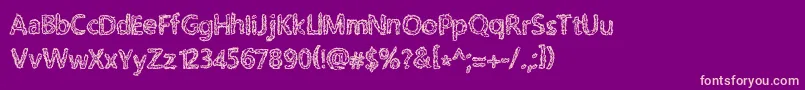 RoughPath Font – Pink Fonts on Purple Background