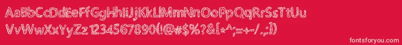 RoughPath Font – Pink Fonts on Red Background