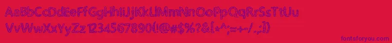 Weitere Informationen zur RoughPath-Schriftart RoughPath-Schriftart – Violette Schriften auf rotem Hintergrund