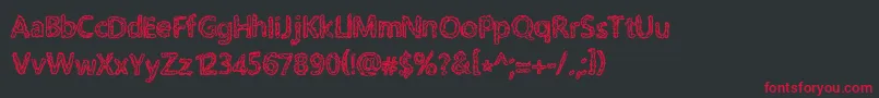 RoughPath Font – Red Fonts on Black Background